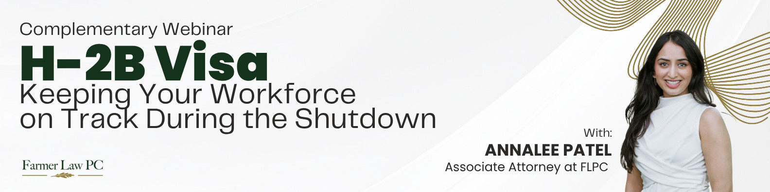 Webinar banner for Keeping Your H-2B Workforce on Track During the Shutdown